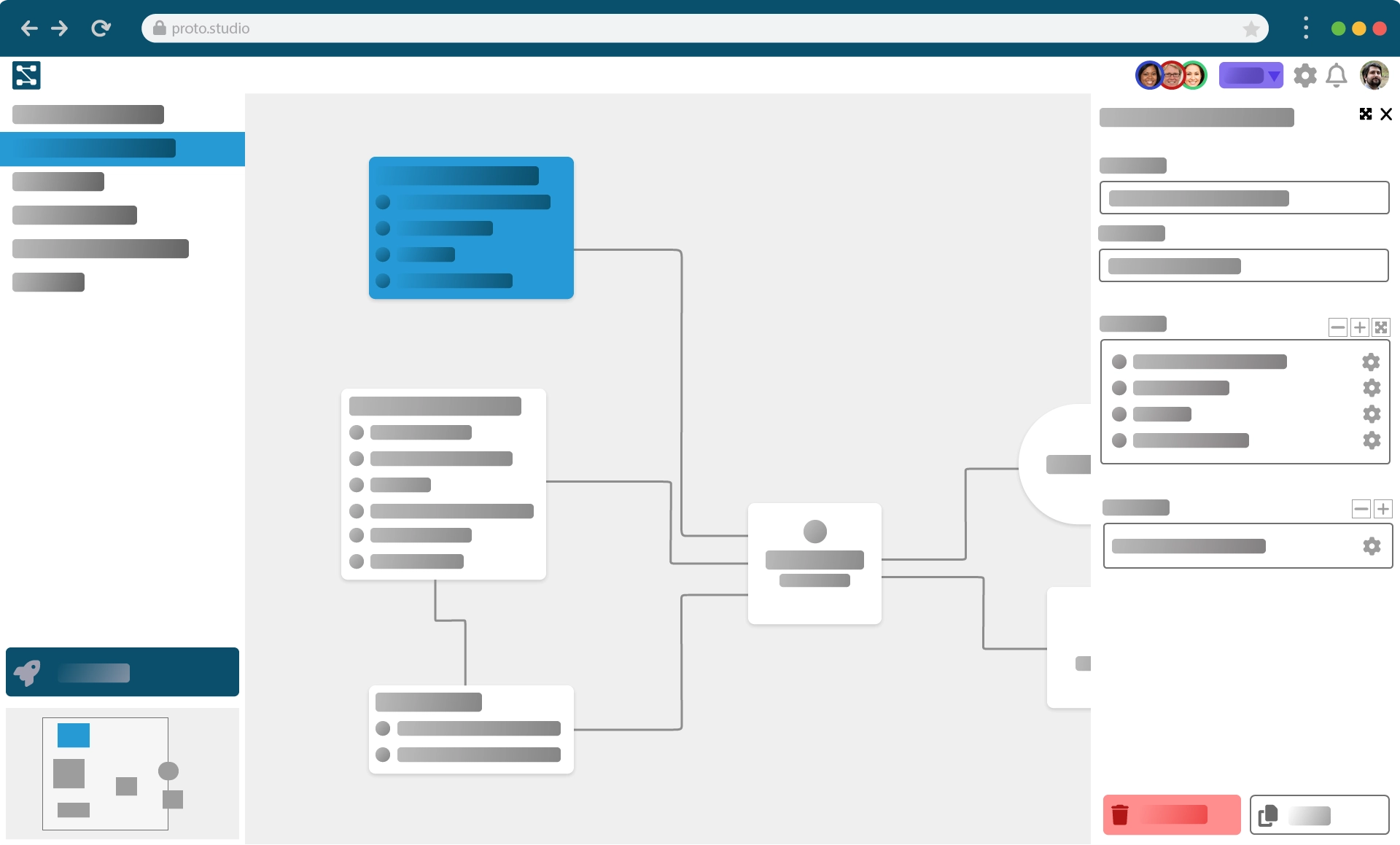 Proto Studio data design canvas